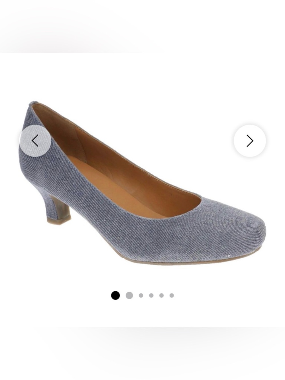 Array Brand New in Box Women's Flatter Low Heel Pump in Light Blue Denim  8.5
